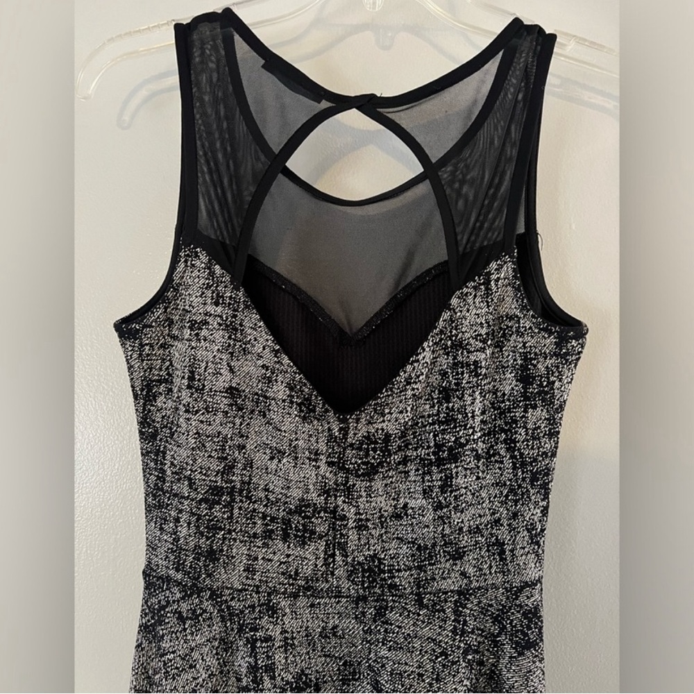 Black and Silver Sheer Top Dress - Picture 4 of 5